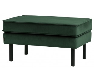 Skammel i velour 84 x 54 cm - Varm grøn 2