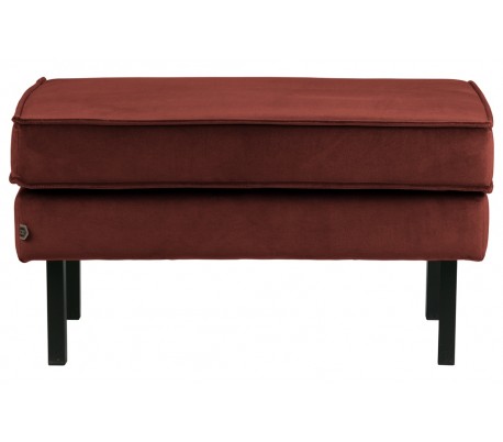 Skammel i velour 84 x 54 cm - Grøn