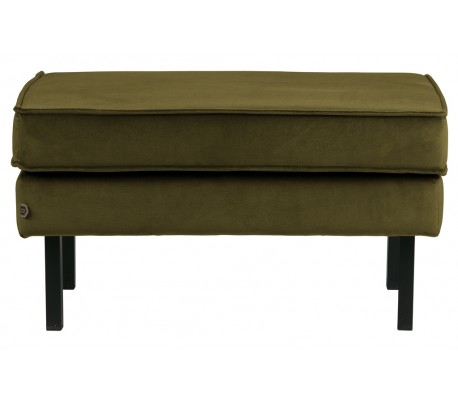 Skammel i velour 84 x 54 cm - Blå