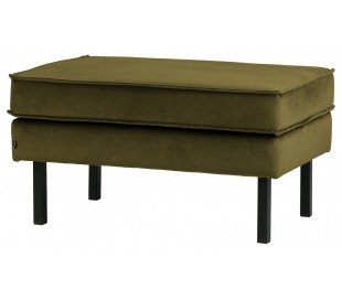 Skammel i velour 84 x 54 cm - Blå 2