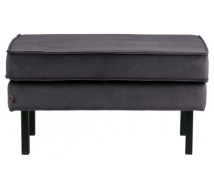 Skammel i velour 84 x 54 cm - Oliven