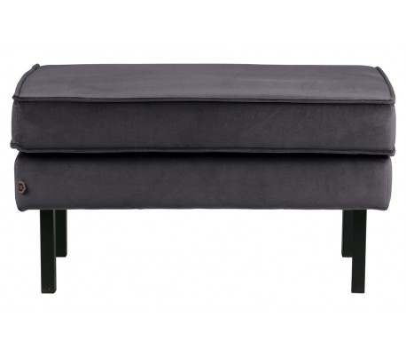 Skammel i velour 84 x 54 cm - Oliven