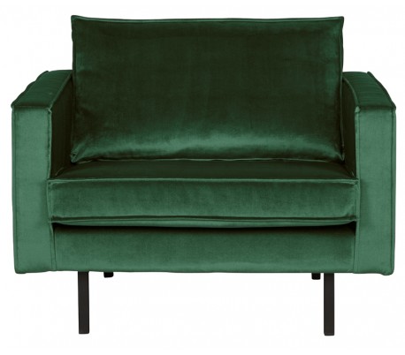 Lænestol i velour B105 cm - Pink