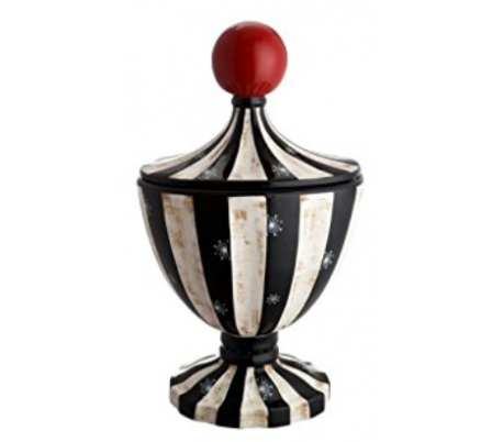 Bjørn på tromme i papmaché H45 x Ø30 cm