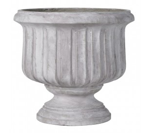 Blomsteropsats på piedestal H158 cm - Antik jerngrå