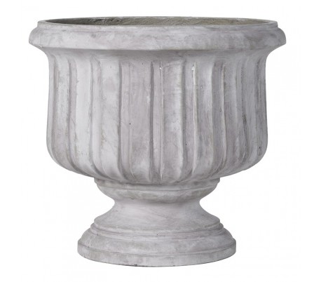 Blomsteropsats på piedestal H158 cm - Antik jerngrå