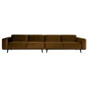 4-personers sofa i velour 372 cm - Varm grøn