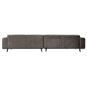 4-personers sofa i velour 372 cm - Honninggul