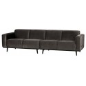 4-personers sofa i velour 280 cm - Varm grøn