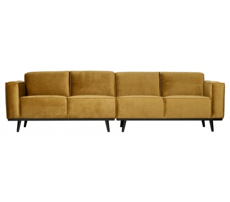 4-personers sofa i velour 280 cm - Taupe