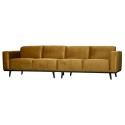 4-personers sofa i velour 280 cm - Taupe
