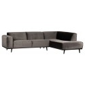 Hjørnesofa i velour 274 x 210 cm - Honninggul