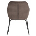 Sæt med 2 x spisebordsstole i velour H81 x B58 x D60 cm - Antracit