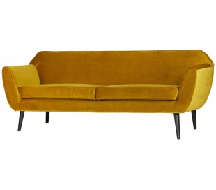 2,5-personers sofa B187 cm - Varm grøn velour 2