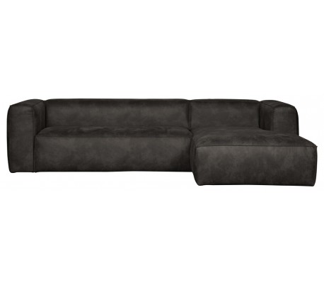 Moderne hjørnesofa i læder 305 x 175 cm - Cognac