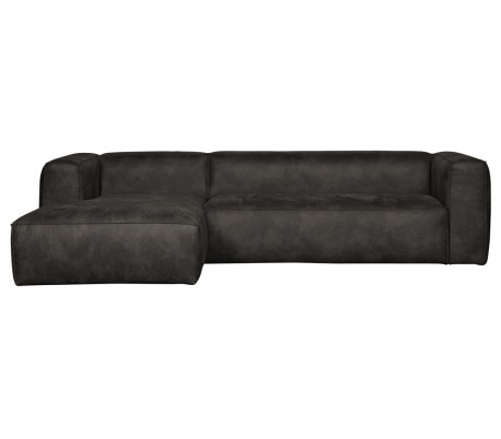 Moderne hjørnesofa i læder 305 x 175 cm - Cognac