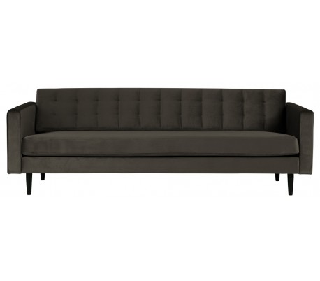 3-personers sofa i velour B236 cm - Nightblue