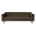 3-personers sofa i velour B236 cm - Varm grøn
