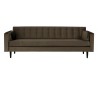 3-personers sofa i velour B236 cm - Oliven