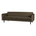 3-personers sofa i velour B236 cm - Varm grøn