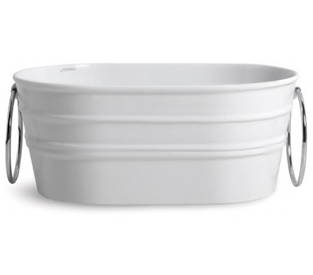 Tinozza håndvask i keramik 60 x 40 cm - Mat hvid