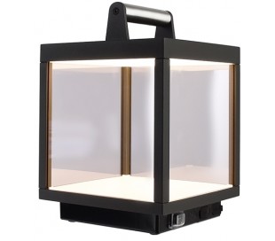 Sheratan II Bordlampe til USB opladning H38 cm - Sort