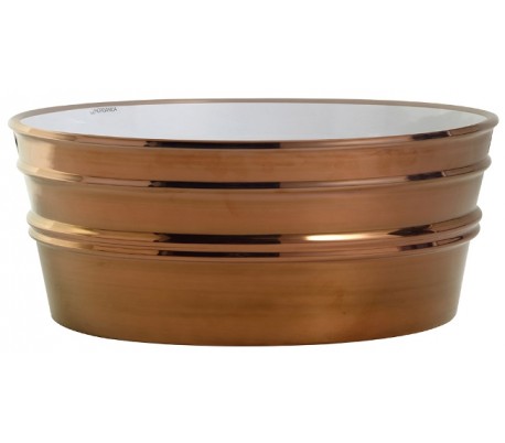 Tinozza håndvask i keramik 58,5 x 40 cm - Sølv