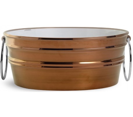 Tinozza håndvask i keramik 58,5 x 40 cm - Sølv