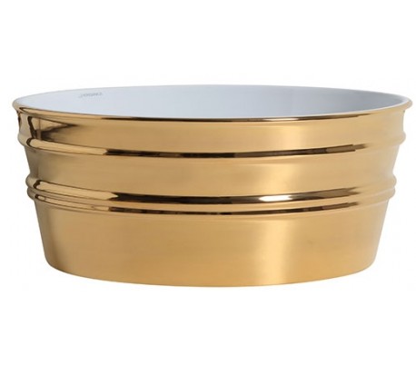 Tinozza håndvask i keramik 58,5 x 40 cm - Kobber