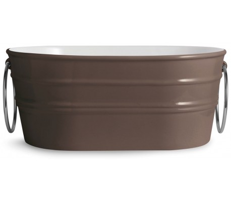 Tinozza håndvask i keramik 58,5 x 40 cm - Ler grå