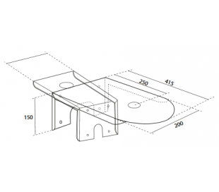 Tinozza hylde til vægmontering af vask - Hvid 2