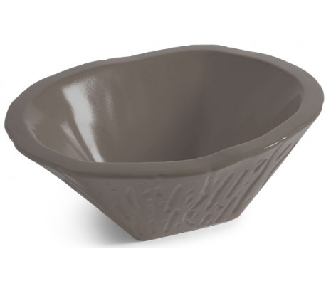 Terra håndvask i keramik 54 x 46 cm - Mat ler grå