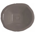 Terra håndvask i keramik 54 x 46 cm - Mat ler grå