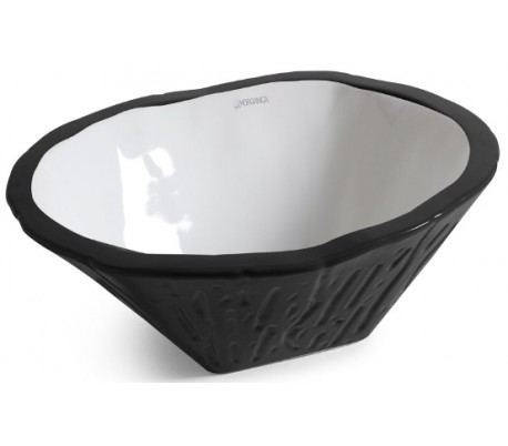 Terra håndvask i keramik 54 x 46 cm - Mat basalt