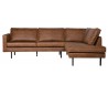 Rodeo Hjørnesofa højrevendt i læder 266 x 213 cm - Vintage cognac