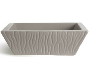 Pietra håndvask i keramik 59,5 x 39,5 cm - Mat ler grå