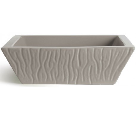 Pietra håndvask i keramik 59,5 x 39,5 cm - Mat ler grå