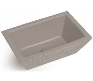 Pietra håndvask i keramik 59,5 x 39,5 cm - Mat ler grå 2
