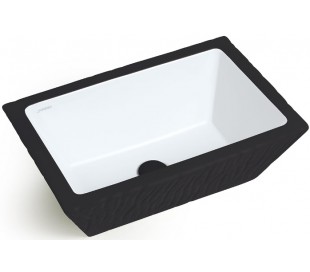 Pietra håndvask i keramik 59,5 x 39,5 cm - Mat ler grå 2