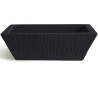 Pietra håndvask i keramik 59,5 x 39,5 cm - Mat sort