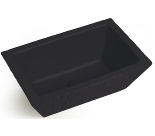 Pietra håndvask i keramik 59,5 x 39,5 cm - Mat ler grå 2