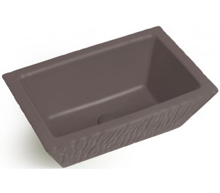 Pietra håndvask i keramik 59,5 x 39,5 cm - Mat sort 2