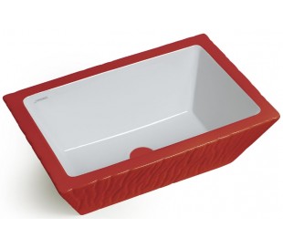 Pietra håndvask i keramik 59,5 x 39,5 cm - Limegrøn 2