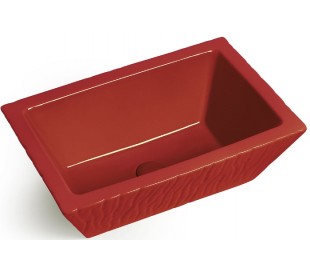 Pietra håndvask i keramik 59,5 x 39,5 cm - Limegrøn 2