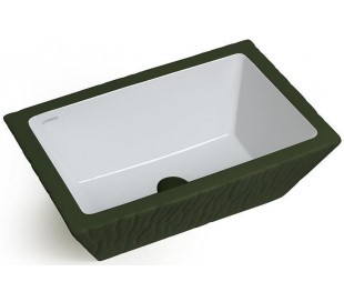 Pietra håndvask i keramik 59,5 x 39,5 cm - Mat sort 2