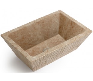 Pietra håndvask i keramik 59,5 x 39,5 cm - Travertin 2