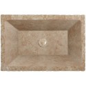 Pietra håndvask i keramik 59,5 x 39,5 cm - Travertin
