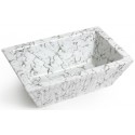 Pietra håndvask i keramik 59,5 x 39,5 cm - Gråbrun marmor