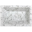 Pietra håndvask i keramik 59,5 x 39,5 cm - Gråbrun marmor
