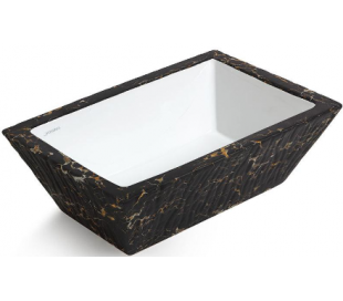 Pietra håndvask i keramik 59,5 x 39,5 cm - Hvid marmor